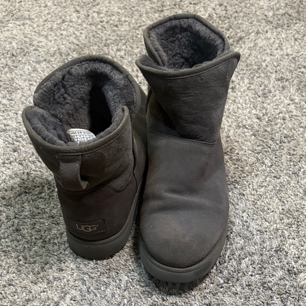 UGG Charcoal Shearling Ankle Boots